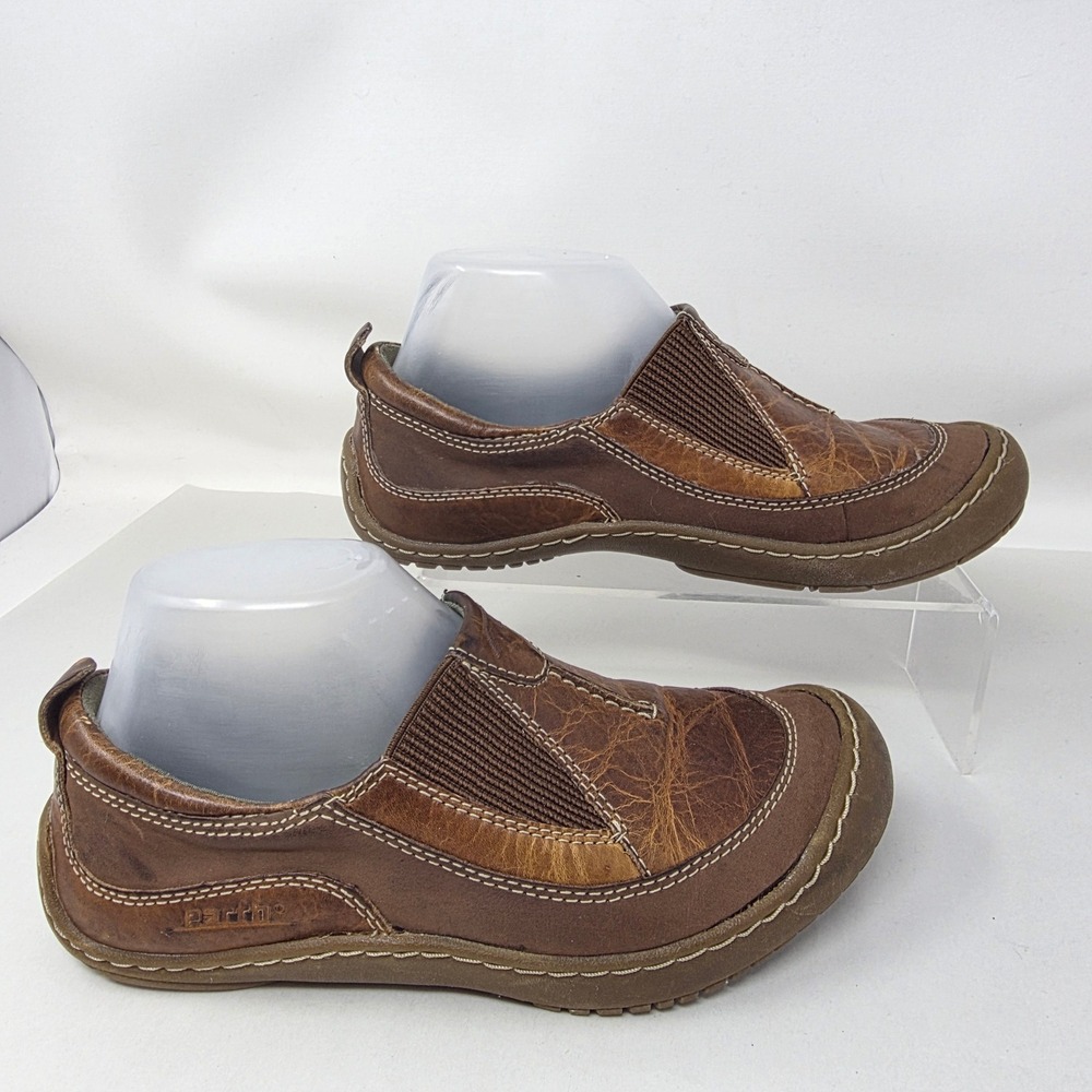 Earth Initial Loafers Womens 7.5 Dark Peanut Leather Comfort Slip On Brown Shoes
